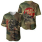 761st Tank Battalion Black Panthers Baseball Jersey Come Out Fighting Military - Camouflage Halftone