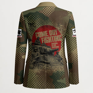 761st Tank Battalion Black Panthers Blazer Come Out Fighting Military - Camouflage Halftone