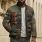 761st Tank Battalion Black Panthers Bomber Puffer Jacket Come Out Fighting Military - Camouflage Halftone