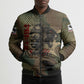 761st Tank Battalion Black Panthers Bomber Puffer Jacket Come Out Fighting Military - Camouflage Halftone