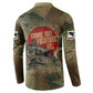 761st Tank Battalion Black Panthers Button Sweatshirt Come Out Fighting Military - Camouflage Halftone