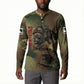 761st Tank Battalion Black Panthers Button Sweatshirt Come Out Fighting Military - Camouflage Halftone