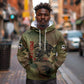 761st Tank Battalion Black Panthers Hoodie Come Out Fighting Military - Camouflage Halftone