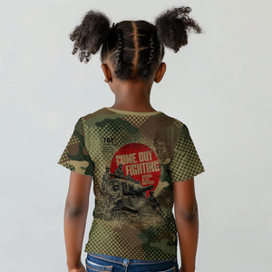 761st Tank Battalion Black Panthers Kid T shirt Come Out Fighting Military - Camouflage Halftone