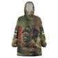 761st Tank Battalion Black Panthers Kid Wearable Blanket Hoodie Come Out Fighting Military - Camouflage Halftone