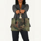 761st Tank Battalion Black Panthers Leather Bag Come Out Fighting Military - Camouflage Halftone