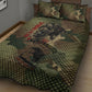761st Tank Battalion Black Panthers Quilt Bed Set Come Out Fighting Military - Camouflage Halftone