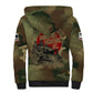761st Tank Battalion Black Panthers Sherpa Hoodie Come Out Fighting Military - Camouflage Halftone