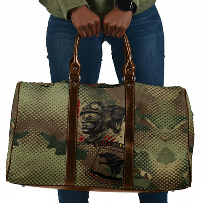 761st Tank Battalion Black Panthers Travel Bag Come Out Fighting Military - Camouflage Halftone