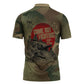 761st Tank Battalion Black Panthers Zipper Polo Shirt Come Out Fighting Military - Camouflage Halftone