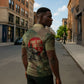 761st Tank Battalion Black Panthers Zipper Polo Shirt Come Out Fighting Military - Camouflage Halftone