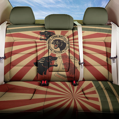 Black Panthers 761st Tank Battalion Back Car Seat Cover Come Out Fighting Retro Military