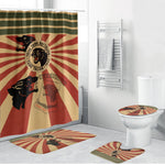 Black Panthers 761st Tank Battalion Bathroom Set Come Out Fighting Retro Military