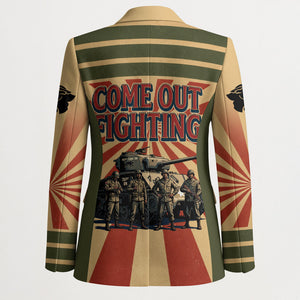 Black Panthers 761st Tank Battalion Blazer Come Out Fighting Retro Military