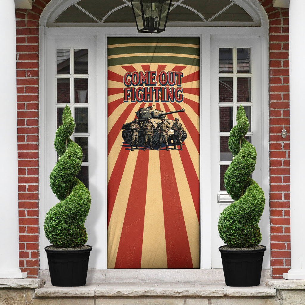 Black Panthers 761st Tank Battalion Door Cover Come Out Fighting Retro Military