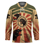 Black Panthers 761st Tank Battalion Hockey Jersey Come Out Fighting Retro Military