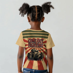 Black Panthers 761st Tank Battalion Kid T shirt Come Out Fighting Retro Military