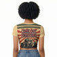 Black Panthers 761st Tank Battalion Raglan Cropped T shirt Come Out Fighting Retro Military