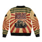 Black Panthers 761st Tank Battalion Sleeve Zip Bomber Jacket Come Out Fighting Retro Military
