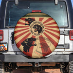 Black Panthers 761st Tank Battalion Spare Tire Cover Come Out Fighting Retro Military