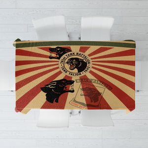 Black Panthers 761st Tank Battalion Tablecloth Come Out Fighting Retro Military