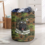 761st Tank Battalion African American Laundry Basket Black Panthers Cartoon Mascot - Military History Camouflage Paw
