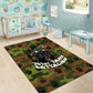 761st Tank Battalion African American Area Rug Black Panthers Cartoon Mascot - Military History Camouflage Paw