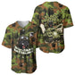 761st Tank Battalion African American Baseball Jersey Black Panthers Cartoon Mascot - Military History Camouflage Paw