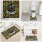 761st Tank Battalion African American Bathroom Set Black Panthers Cartoon Mascot - Military History Camouflage Paw