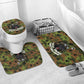 761st Tank Battalion African American Bathroom Set Black Panthers Cartoon Mascot - Military History Camouflage Paw