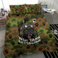 761st Tank Battalion African American Bedding Set Black Panthers Cartoon Mascot - Military History Camouflage Paw