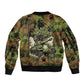761st Tank Battalion African American Bomber Jacket Black Panthers Cartoon Mascot - Military History Camouflage Paw