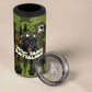 761st Tank Battalion African American 4 in 1 Can Cooler Tumbler Black Panthers Cartoon Mascot - Military History Camouflage Paw
