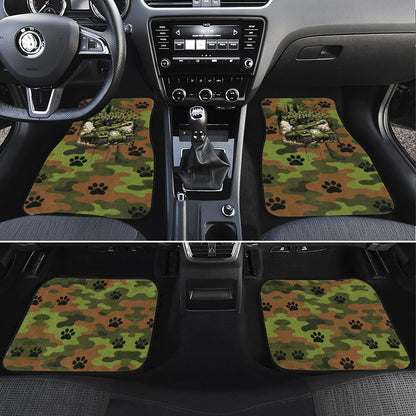 761st Tank Battalion African American Car Mats Black Panthers Cartoon Mascot - Military History Camouflage Paw