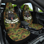 761st Tank Battalion African American Car Seat Cover Black Panthers Cartoon Mascot - Military History Camouflage Paw