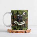 761st Tank Battalion African American Ceramic Mug Black Panthers Cartoon Mascot - Military History Camouflage Paw