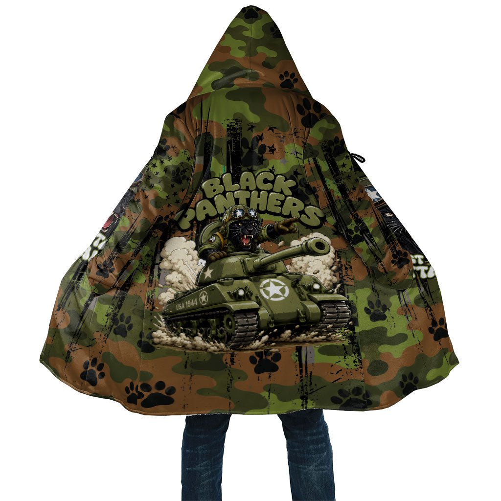 761st Tank Battalion African American Cloak Black Panthers Cartoon Mascot - Military History Camouflage Paw