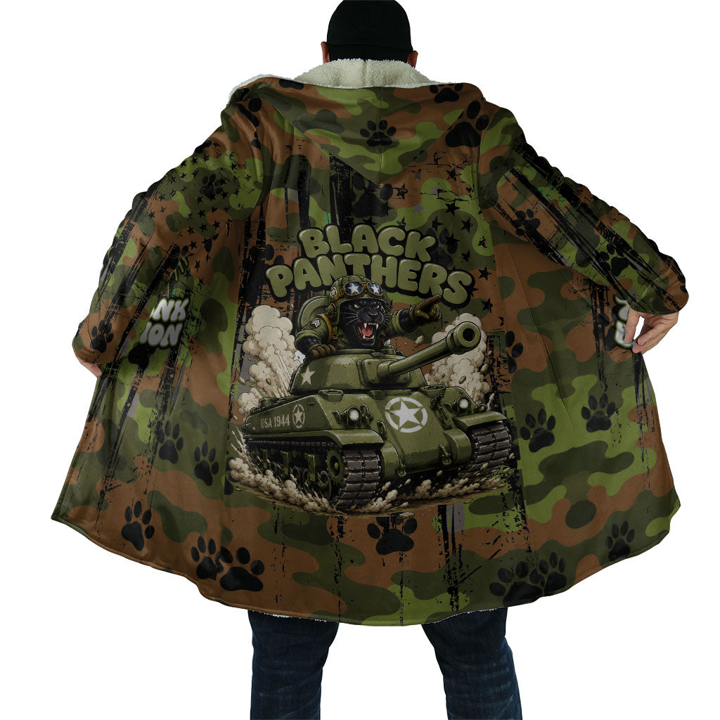761st Tank Battalion African American Cloak Black Panthers Cartoon Mascot - Military History Camouflage Paw