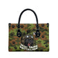 761st Tank Battalion African American Leather Bag Black Panthers Cartoon Mascot - Military History Camouflage Paw