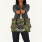 761st Tank Battalion African American Leather Bag Black Panthers Cartoon Mascot - Military History Camouflage Paw