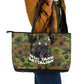 761st Tank Battalion African American Leather Tote Bag Black Panthers Cartoon Mascot - Military History Camouflage Paw