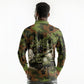 761st Tank Battalion African American Long Sleeve Polo Shirt Black Panthers Cartoon Mascot - Military History Camouflage Paw
