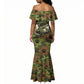 761st Tank Battalion African American Mermaid Dress Black Panthers Cartoon Mascot - Military History Camouflage Paw