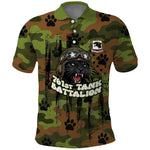 761st Tank Battalion African American Polo Shirt Black Panthers Cartoon Mascot - Military History Camouflage Paw