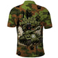 761st Tank Battalion African American Polo Shirt Black Panthers Cartoon Mascot - Military History Camouflage Paw
