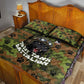 761st Tank Battalion African American Quilt Bed Set Black Panthers Cartoon Mascot - Military History Camouflage Paw