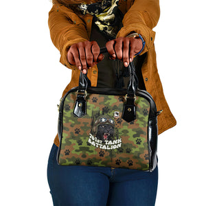 761st Tank Battalion African American Shoulder Handbag Black Panthers Cartoon Mascot - Military History Camouflage Paw