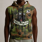 761st Tank Battalion African American Sleeveless Hoodie Black Panthers Cartoon Mascot - Military History Camouflage Paw