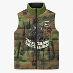 761st Tank Battalion African American Sleeveless Puffer Jacket Black Panthers Cartoon Mascot - Military History Camouflage Paw