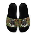 761st Tank Battalion African American Slide Sandals Black Panthers Cartoon Mascot - Military History Camouflage Paw